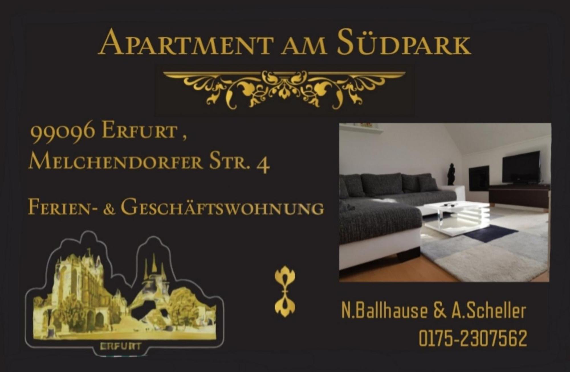 Apartment Am Suedpark Erfurt - Inkl Garten Mit Sitzlounge - Zentrumsnah Екстериор снимка